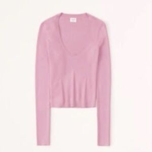 Abercrombie & Fitch Light Pink Scoopneck Sweatshirt